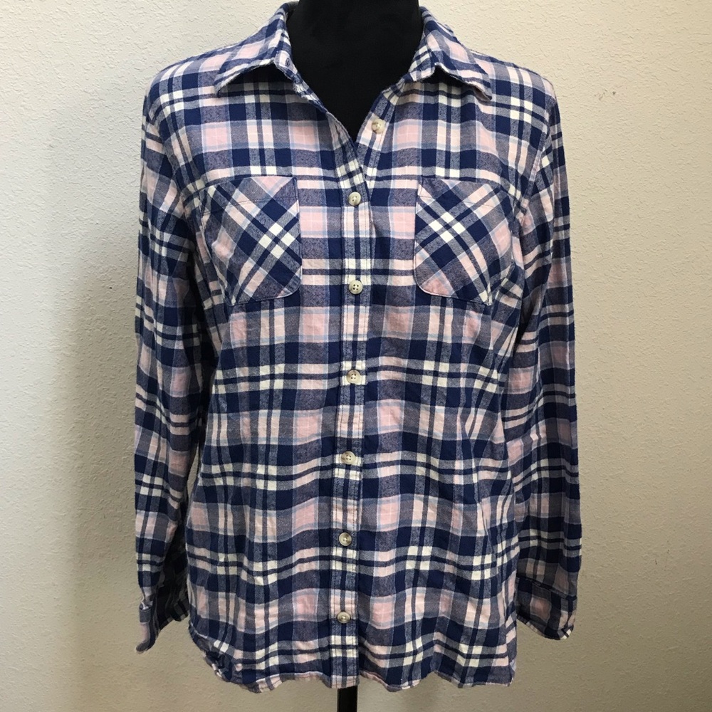 Women’s LLBean Plaid Long Sleeve Shirt